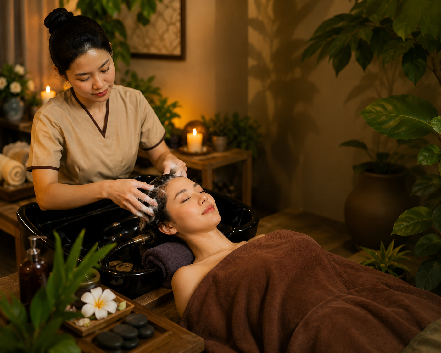 Wellnes hairwashing Spa Viet