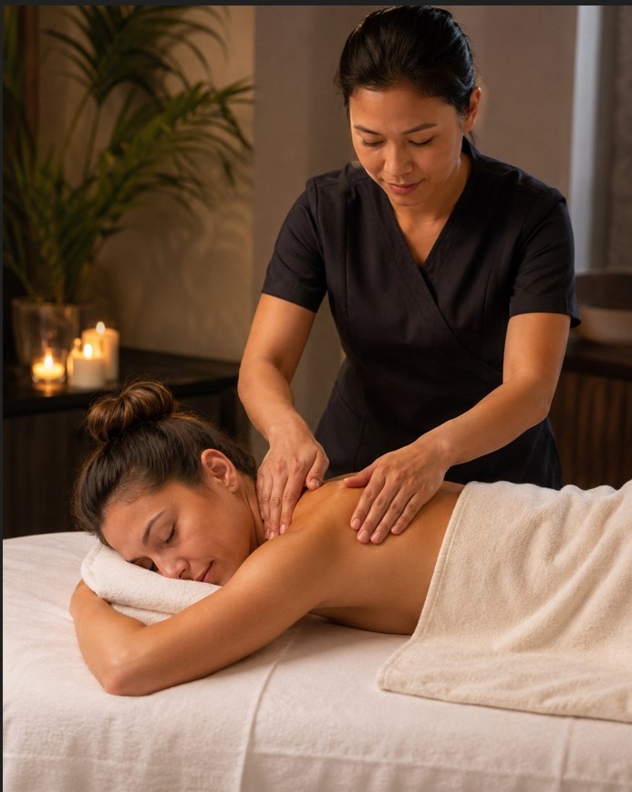 Neck and shoulder massage at Spa Viet