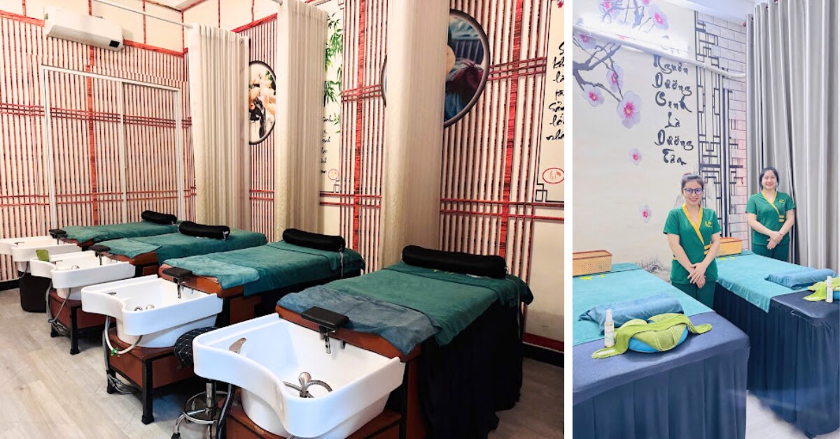 Hi Spa neck and shoulder massage combined with Vietnamese herbal hair washing