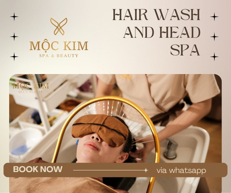 Head spa and herbal hair wash at Moc Kim Spa in Ho Chi Minh City