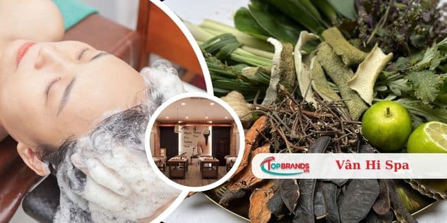Herbal wellness hair wash at Van Hi Spa in Tan Phu